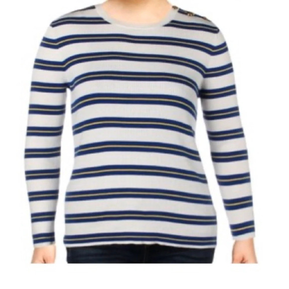 Lauren Ralph Lauren Stripes Sweater Size Medium - Picture 8 of 8